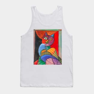 Cubist Cat Tank Top